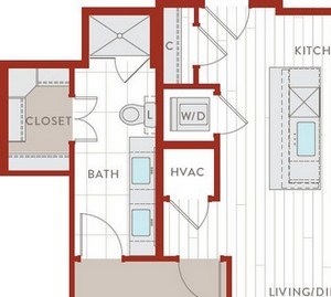 Aura Bluffview Apartments B2 Floor Plan Aura Bluffview Apartments B2 Floor Plan